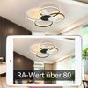 ZMH Led Deckenleuchte Dimmbar Deckenlampe - Modern 84CM Groß Wohnzimmerlampe Metall und Acryl 60W Ring Design Beleuchtung mit Fernbedienung für Wohnzimmer Schlafzimmer Büro Hotel Küche Bild 2