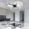 ZMH Led Deckenleuchte Dimmbar Deckenlampe - Modern 84CM Groß Wohnzimmerlampe Metall und Acryl 60W Ring Design Beleuchtung mit Fernbedienung für Wohnzimmer Schlafzimmer Büro Hotel Küche Bild 3