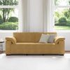 vidaXL 3-Sitzer-Sofa Braun 220x77x82 cm Samt 4105284 Bild 3