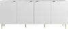 Vente-unique - YESINIA Sideboard Holz, Platte Weiß - B 45 cm x H 80 cm x L 190 cm Bild 2