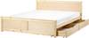 Bett mit 2 Schubladen Kiefernholz DAUPHIN 180 x 200 cm Hellbraun Bild 5