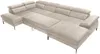 Vente-unique - SEPINA Sofa SamtStoff Beige - B 214 cm x H 75 cm x L 353 cm Bild 4
