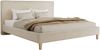 Design Polsterbett LUMARO CLASSIC 160 x 200 cm mit Lattenrost & 12cm hohen Füßen, Doppelbett mit Kopfteil, Konfigurierbar - Creme Strukture Bild 4