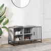 vidaXL Schuhbank Grau Sonoma 100x40x53,5 cm Holzwerkstoff und Metall 849217 Bild 3