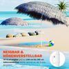 Kingsleeve 'Hawaii' Sonnenschirm, neigbar, UV Schutz 30+, Metall / Polyester grau, Ø 160 Bild 2
