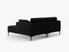 Micadoni Ecksofa Bemy 2-Sitzer Rechts Samt Schwarz Bild 3