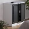 Küchenschrank für Dachschrägen R-Line Anthrazit Landhaus 80 cm ohne Schräge mit 2 Türen Vicco Bild 4