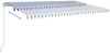 vidaXL Markise Manuell Einziehbar 500x350 cm Blau und Weiß 3069016 Bild 3