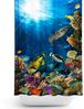 Ekershop Duschvorhang Textil Digitaldruck SEA LIFE AQUARIUM für Duschstange Breite 120 cm (inkl. Ringe), Höhe 200 cm, wasserabweisend, waschbar, bügelbar Bild 1
