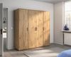 Rauch Möbel 'Voyager' Kleiderschrank, Holz, Eiche Artisan, Zubehör Classic, Breite 187 cm | ohne Schubladen Bild 2