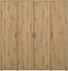 Rauch Möbel 'Voyager' Kleiderschrank, Holz, Eiche Artisan, Zubehör Classic, Breite 187 cm | ohne Schubladen Bild 4