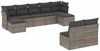 vidaXL 9-tlg. Garten-Sofagarnitur mit Kissen Grau Poly Rattan 3218270 Bild 2