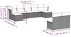 vidaXL 9-tlg. Garten-Sofagarnitur mit Kissen Grau Poly Rattan 3218270 Bild 3