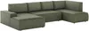 Vente-unique - AMELIA Sofa Stoff Grün - B 195 cm x H 85 cm x L 349 cm Bild 3