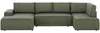 Vente-unique - AMELIA Sofa Stoff Grün - B 195 cm x H 85 cm x L 349 cm Bild 2
