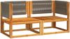 vidaXL Gartensofas-Ecke mit Kissen 2 Stk. Holz Akazie & Seil 3278830 Bild 3