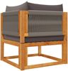 vidaXL Gartensofas-Ecke mit Kissen 2 Stk. Holz Akazie & Seil 3278830 Bild 5