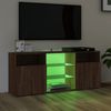 vidaXL TV-Schrank mit LED-Leuchten Braun Eichen-Optik 120x30x50 cm 815716 Bild 2