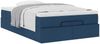 vidaXL Ottoman-Bett mit Matratze Blau 120x200 cm Stoff 3311105 Bild 5