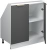 Küchenschrank für Dachschrägen R-Line Anthrazit-Gold/Weiß 80 cm mit 2 Türen Vicco Bild 3