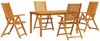 vidaXL Garten Essgruppe Faltbar 5 pcs Braun Massivholz Akazie 3375619 Bild 2