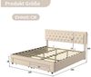Furnishings Home Polsterbett 180 x 200 Doppelbett Hydraulisch anhebbarer Stauraumbett (Mit Lattenrost, Samtmaterial Polsterbett), Modernes Jugendbett, Leises Design Bett, Max. Belastbarkeit 350 kg Bild 3