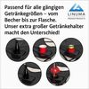 LINUMA Campingstuhl faltbar mit extra großem Getränkehalter, stabiler Klappstuhl schwarz (2 St), Faltbarer Campingstuhl mit XL-Getränkehalter für Festival & Outdoor Bild 4