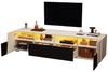 Merax Lowboard Hochglanz TV-Schrank mit LED-Beleuchtung (1 St), Fernsehschrank mit 2 Schubladen, 2 Türen & 4 offenen Fächern, B: 180cm Bild 4