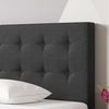 Boxspringbett Köln Plus 180x200 cm Webstoff Anthrazit mit Topper-Optik Bild 2