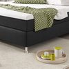 Boxspringbett Köln Plus 180x200 cm Webstoff Anthrazit mit Topper-Optik Bild 3