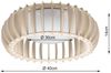 Dimmbare LED Deckenleuchte MONTE mit Naturholzlamellen, Ø 40cm Bild 4