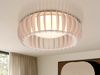 Dimmbare LED Deckenleuchte MONTE mit Naturholzlamellen, Ø 40cm Bild 5