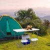 Todeco Klapphocker 2er-Set mit Handle, Plastik, Metall,Tragbarer Essstuhl klappbar, Outdoor Klapphocker für Garten, Camping, Angeln, Grillen, Bad Hocker, Maximale Belastung: 200 kg, 33x29x46cm, Weiß Bild 3