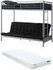 Vente-unique - MODULO Bett Metall Silberfarben - B 96 cm x H 170 cm x L 198 cm Bild 5