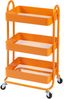 en.casa Küchenrollwagen Pyhäntä mit 3 Ebenen Orange, 78,5 x 46 x 35 cm Bild 2