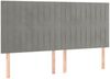vidaXL Boxspringbett mit Matratze Hellgrau 160x200 cm Samt 3137971 Bild 5
