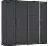 rauch Kleiderschrank, Dreh- und Schwebetürenschrank KRONACH, 4-türig, Grau metallic, 225 x 210 x 59 cm Bild 3