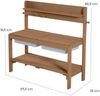 roba Matschküche 'Outdoor+' - abnehmbare Abdeckung - 2 Kunststoff-Wannen & Ablage - Teak-Optik Bild 5
