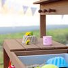 roba Matschküche 'Outdoor+' - abnehmbare Abdeckung - 2 Kunststoff-Wannen & Ablage - Teak-Optik Bild 4