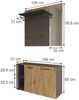 Garderobe Irma Anthrazit/Artisan 106 x 63 cm Set mit Schuhschrank und Wandgarderobe mit Spiegel Vicco Bild 2