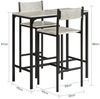 SoBuy OGT03-HG Essgruppe 2 Stühle, MDF, PVC-Furnier, Grau, 89 x 96 x 45 cm Bild 3
