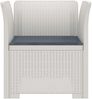 vidaXL 1-Sitzer Sessel mit Kissen Rattan-Look PP Weiß 8011863 Bild 3