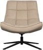 Drehsessel Maudi aus Webstoff, modern und gepolstert, natur, mit schwarzem Mittelfuß Bild 2