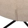 Drehsessel Maudi aus Webstoff, modern und gepolstert, natur, mit schwarzem Mittelfuß Bild 5