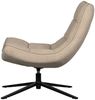 Drehsessel Maudi aus Webstoff, modern und gepolstert, natur, mit schwarzem Mittelfuß Bild 3