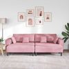 vidaXL Sofa 3 pcs Rosa 250 x 188 x 76 cm Samt 3335175 Bild 3