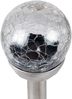 LED Solarlampe ( ca. 34cm ) Erdspieß, LED-Lampe inkl. Kristall/Bruchglas Optik Kugel 8cm Durchmesser - Solarleuchte Bild 2