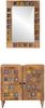 vidaXL Badezimmermöbel-Set Wandmontiert 2 pcs Natur Massivholz Mango 3310096 Bild 5