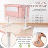 3 in 1 Beistellbett & Babywiege & Reisebett 5-stufig Höhenverstellbares Babybett Rosa Bild 5