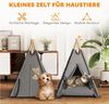 MC Star Tierbett Katzenzelt mit abnehmbar und waschbar Kissen, Katzenhaus, mit rutschfestem Boden, Spielball, für Katzen unter 5kg, Mini Hunde Bild 4